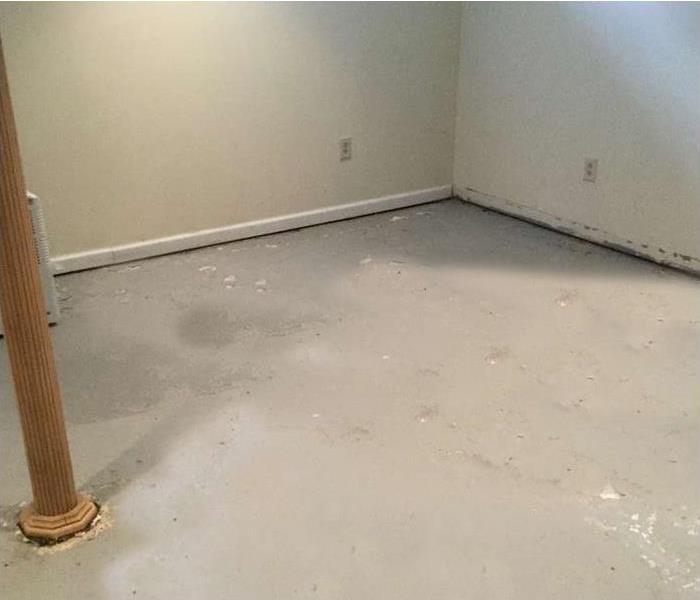 crews removed carpet and dried out entire basement to prevent mold growth and unwanted odors. 