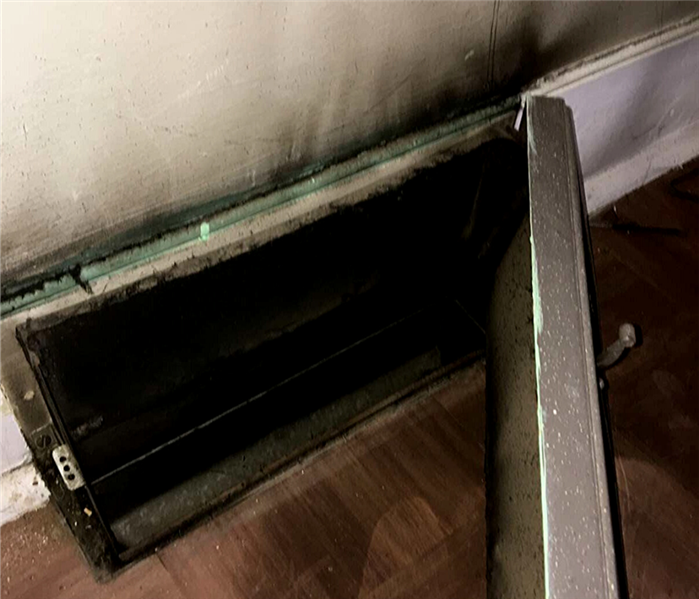 soot coming out of a open vent