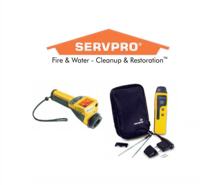 moisture detection equipment with servpro logo above
